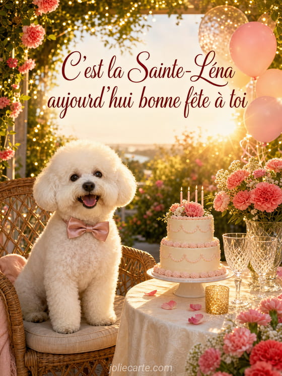 Carte bonne fĂȘte LĂ©na