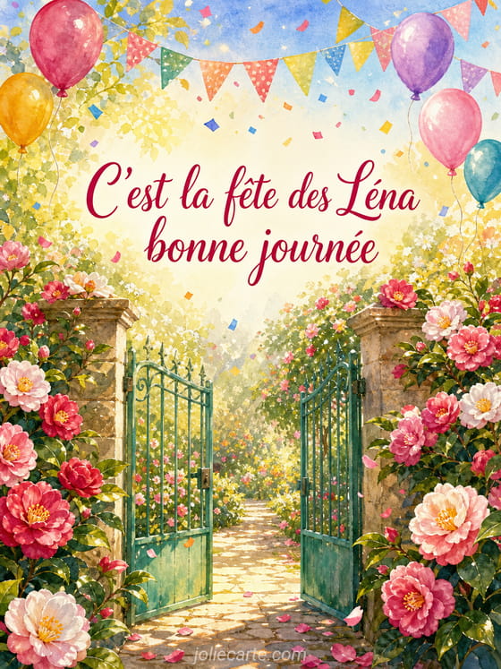 Carte bonne fĂȘte LĂ©na