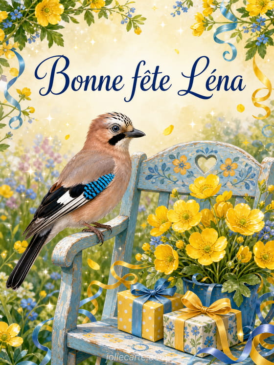 Carte bonne fĂȘte LĂ©na