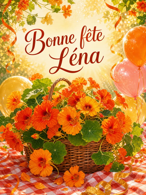 Carte bonne fĂȘte LĂ©na