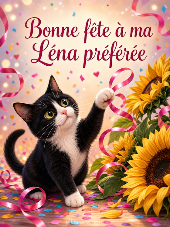 Carte bonne fĂȘte LĂ©na