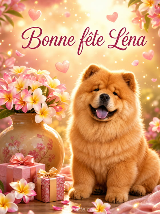 Carte bonne fĂȘte LĂ©na