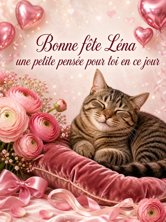 Carte bonne fĂȘte LĂ©na