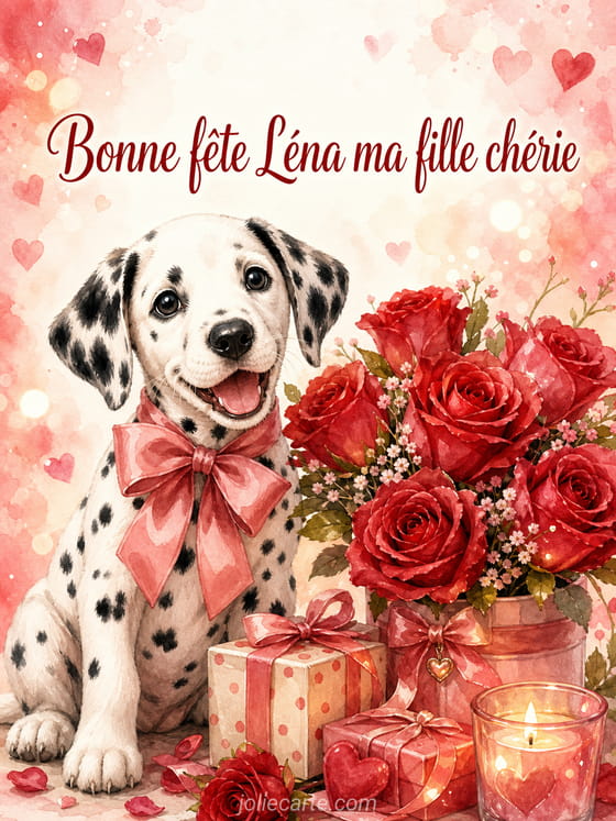Carte bonne fĂȘte LĂ©na