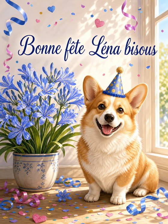 Carte bonne fĂȘte LĂ©na