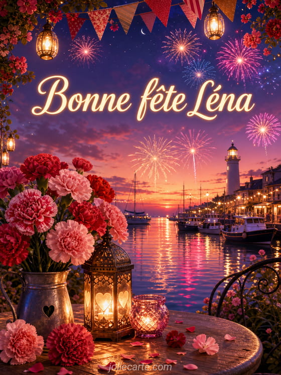 Carte bonne fĂȘte LĂ©na