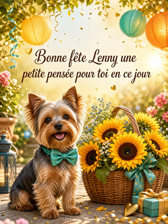 Carte bonne fĂȘte Lenny