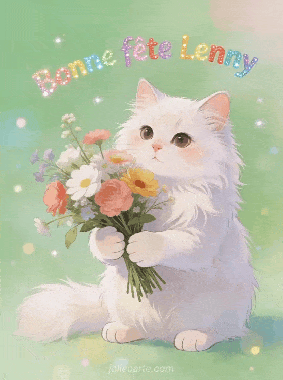 Bonne fête Lenny - Bonne fete lenny chat