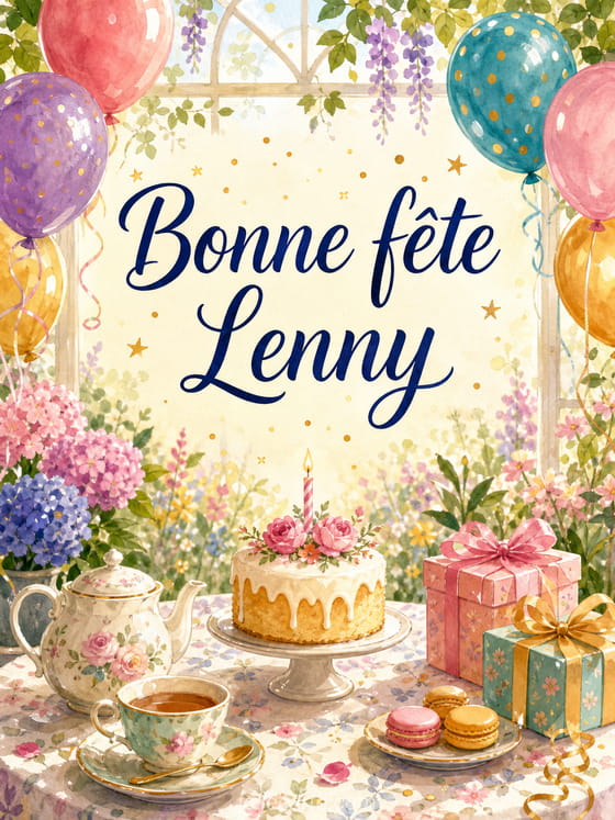 Carte bonne fête Lenny