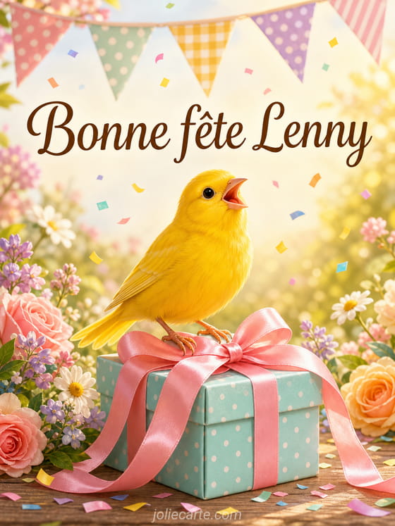 Carte bonne fête Lenny