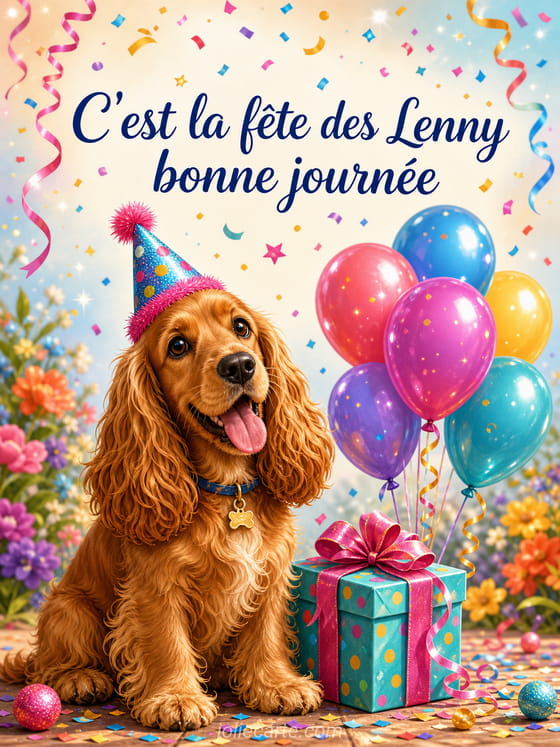 Carte bonne fête Lenny