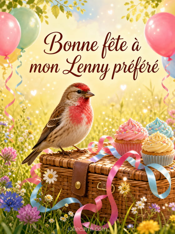 Carte bonne fête Lenny