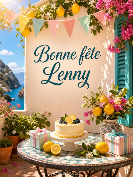 Carte bonne fête Lenny