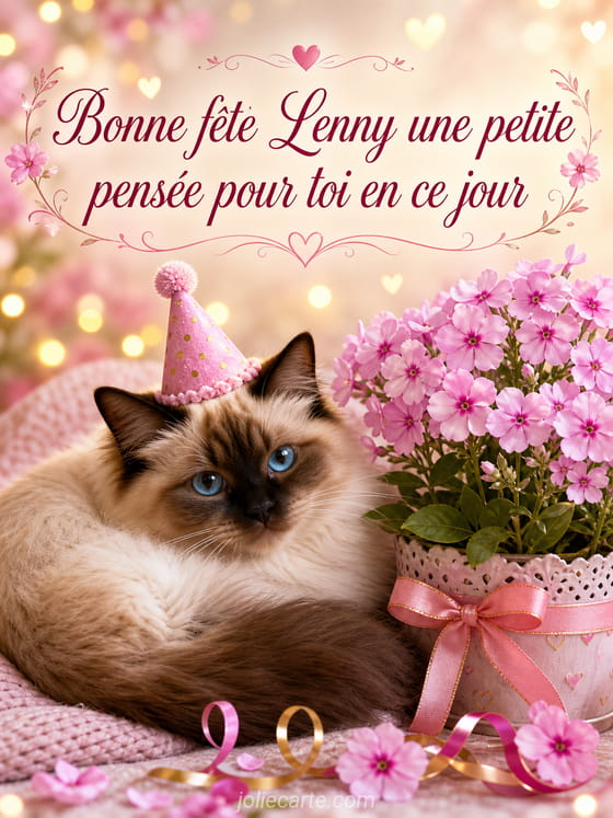 Carte bonne fête Lenny