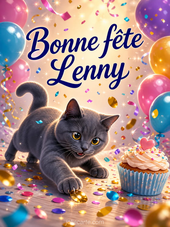 Carte bonne fête Lenny