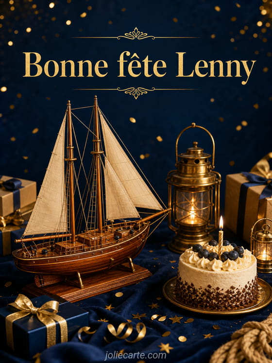 Carte bonne fête Lenny