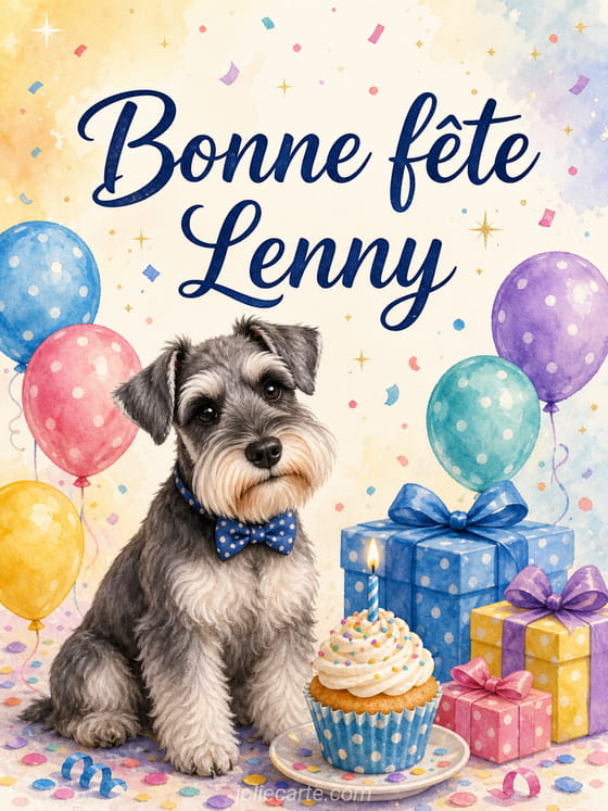 Carte bonne fête Lenny