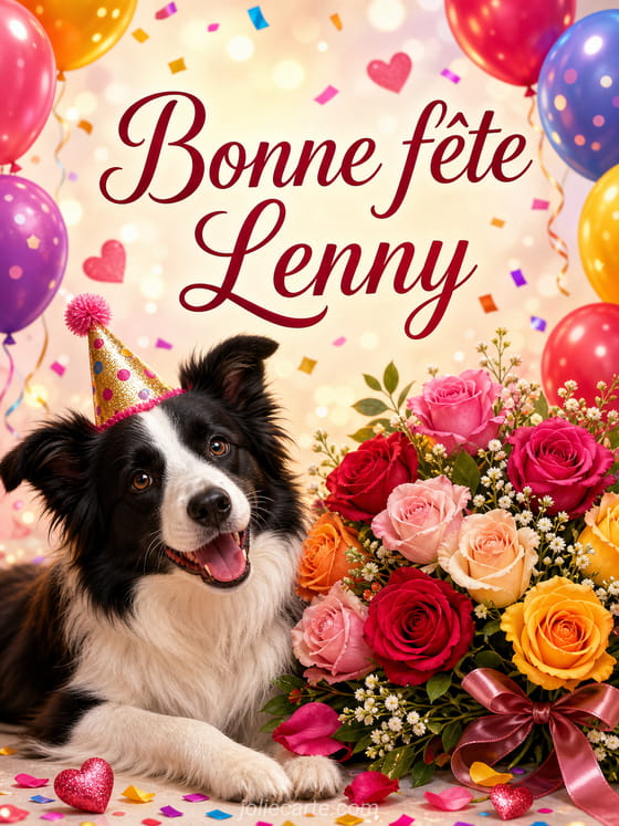 Carte bonne fête Lenny