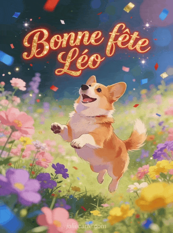 Bonne fête Leo - Leo gif bonne fete gratuit