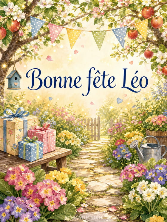 Carte bonne fête Léo