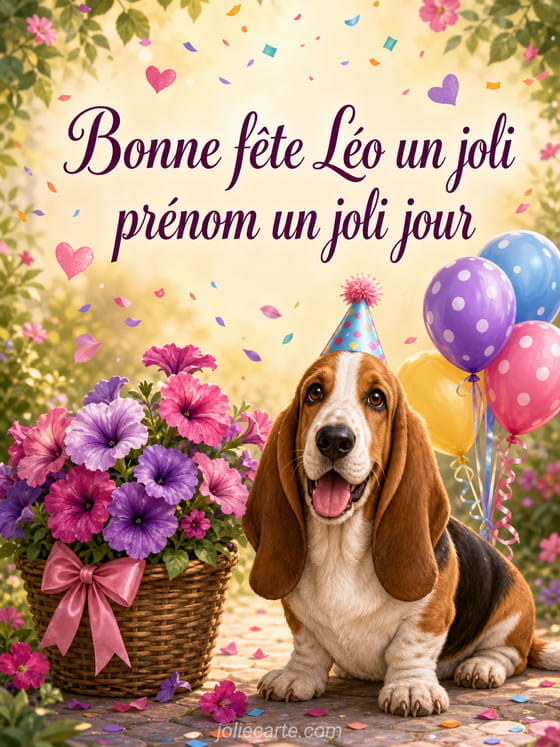 Carte bonne fête Léo