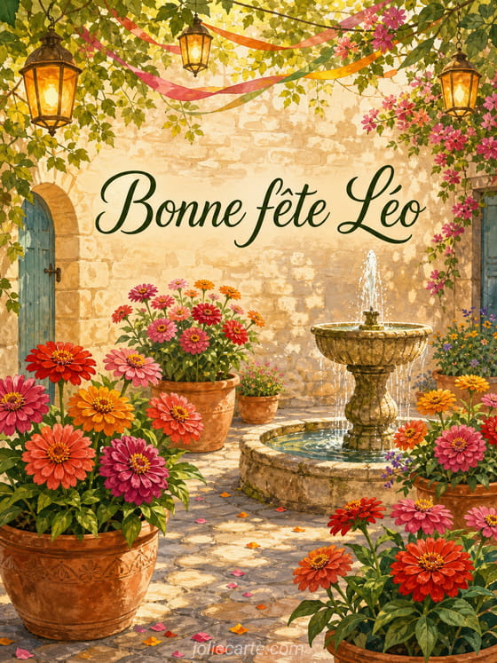 Carte bonne fête Léo