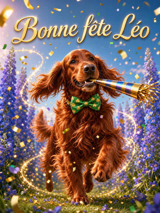 Carte bonne fête Léo