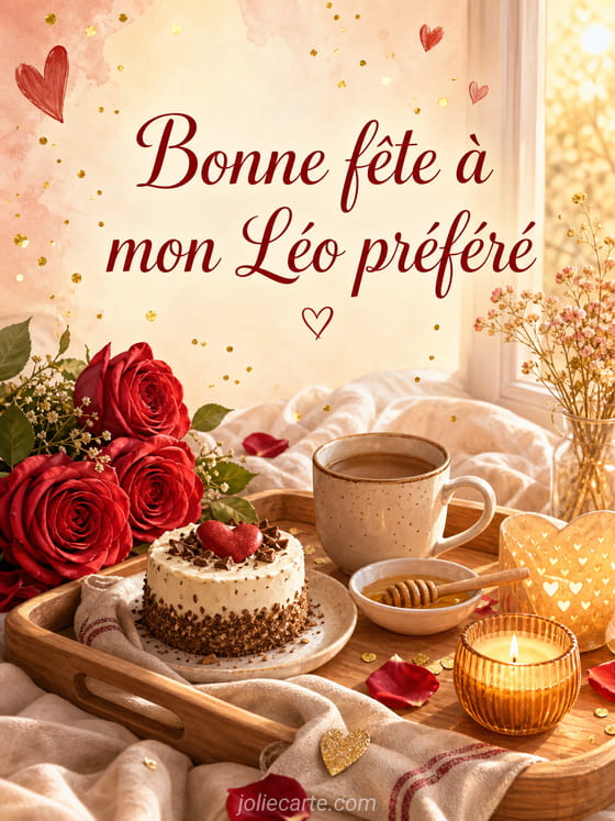 Carte bonne fête Léo