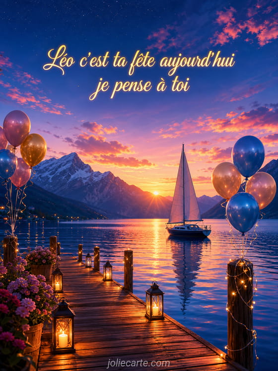 Carte bonne fête Léo
