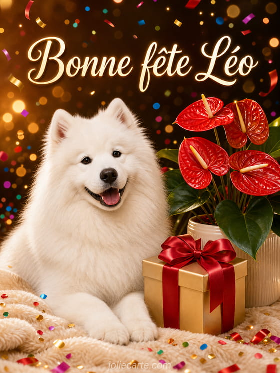 Carte bonne fête Léo