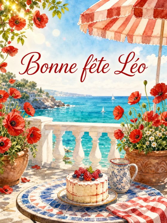 Carte bonne fête Léo