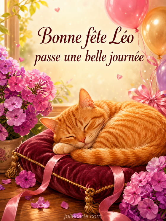 Carte bonne fête Léo