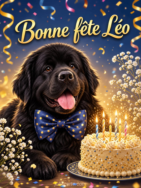 Carte bonne fête Léo