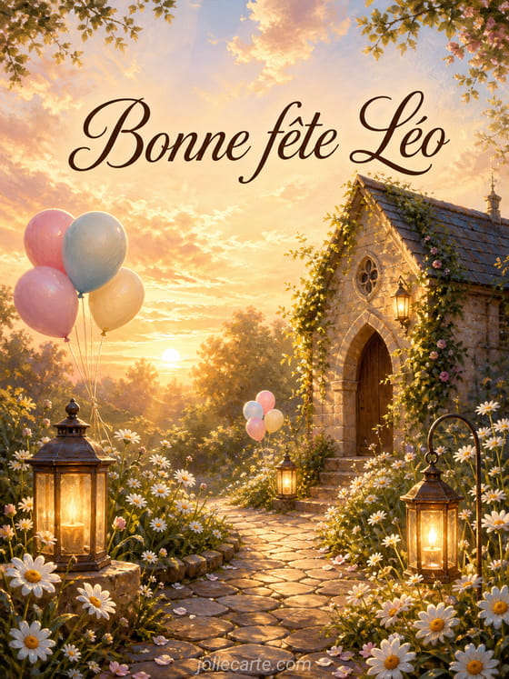 Carte bonne fête Léo