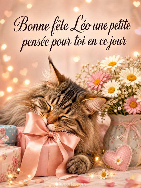 Carte bonne fête Léo