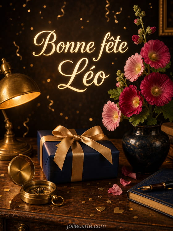 Carte bonne fête Léo