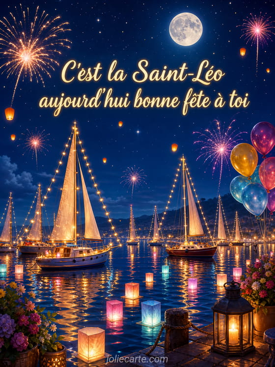 Carte bonne fête Léo
