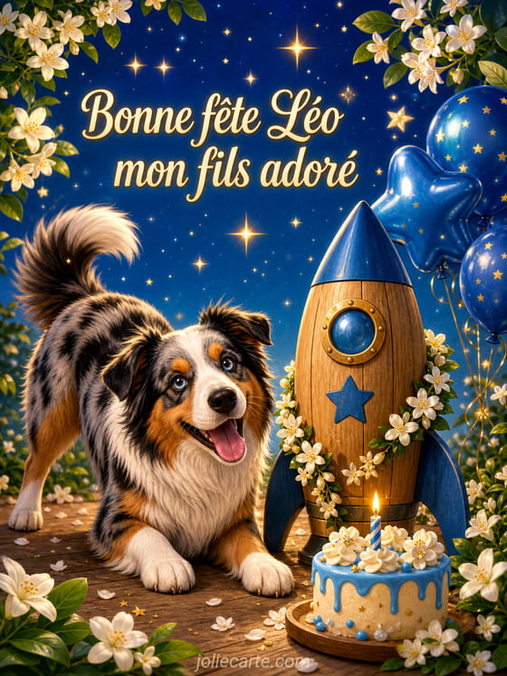Carte bonne fête Léo