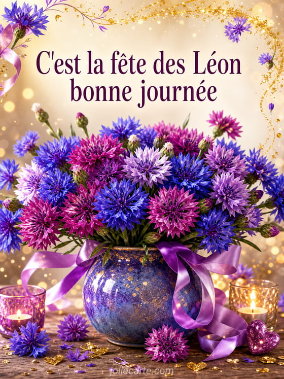 Carte bonne fête Léon