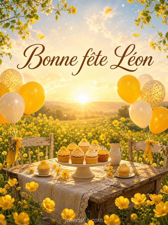 Carte bonne fête Léon
