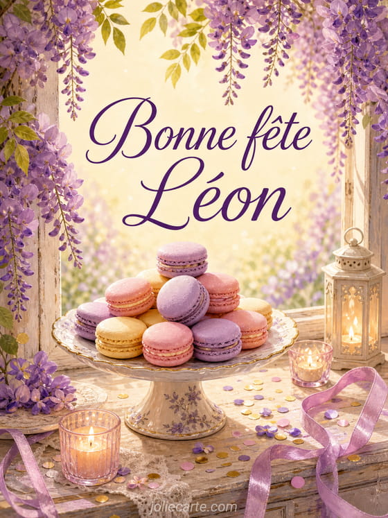 Carte bonne fête Léon