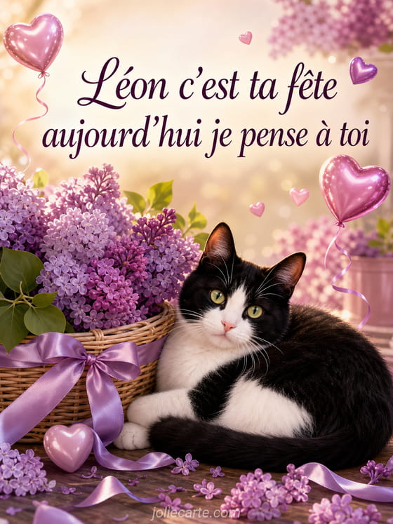 Carte bonne fête Léon