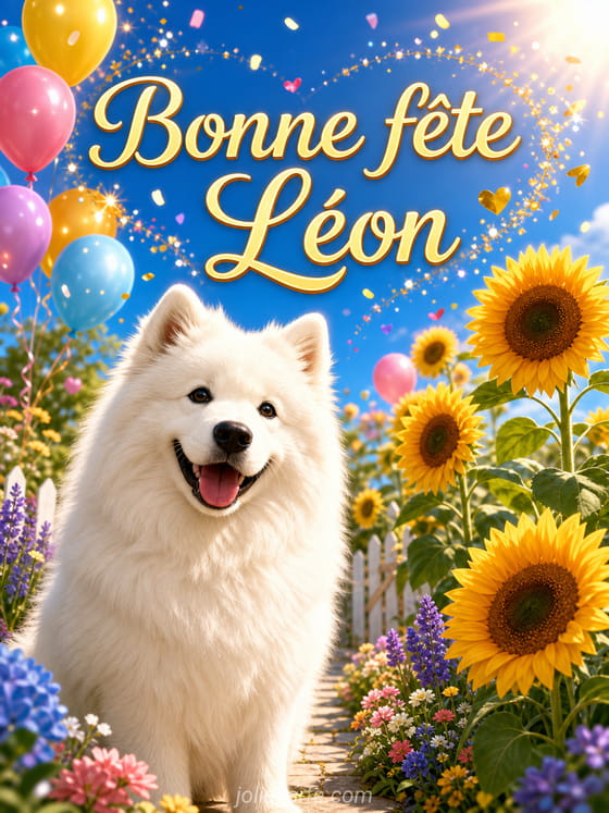 Carte bonne fête Léon