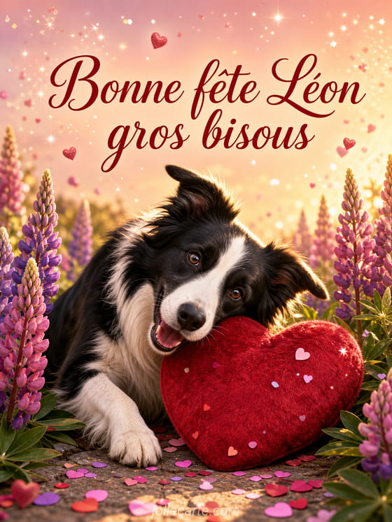 Carte bonne fête Léon