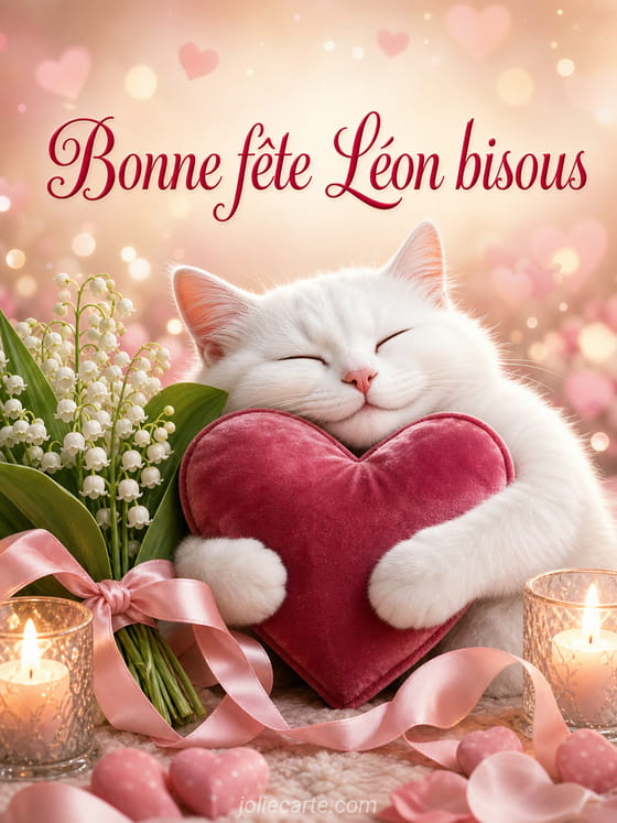 Carte bonne fête Léon