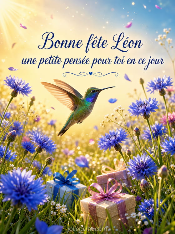 Carte bonne fête Léon