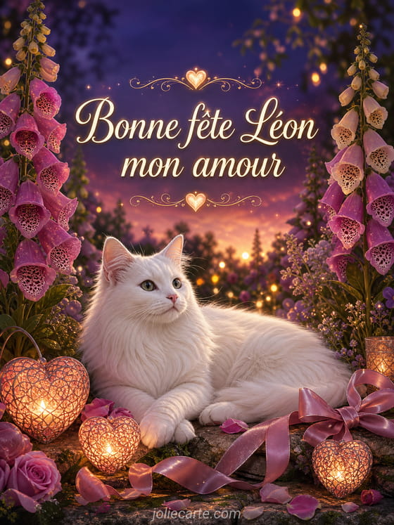 Carte bonne fête Léon