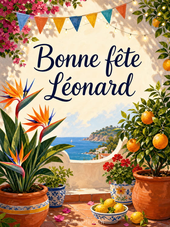 Carte bonne fĂȘte LĂ©onard