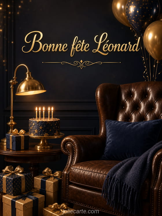 Carte bonne fĂȘte LĂ©onard