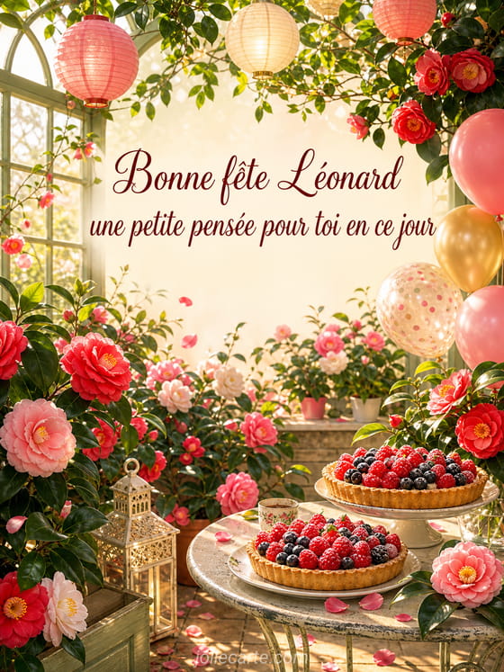 Carte bonne fĂȘte LĂ©onard